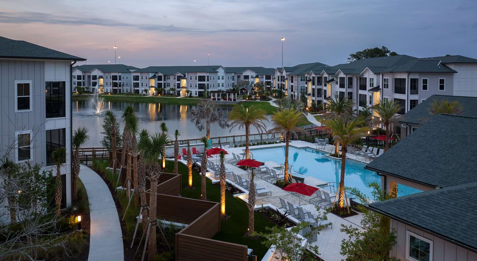 Aventon-Soraya-Sunset-Pool-Aerial-Angle